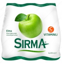 Sırma Vitaminli C-Plus Elma Maden Suyu 200 ml 6'lı Paket