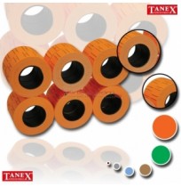 Tanex 12x21 mm Turuncu Floresan Fiyat Etiketi 12rulo x 800 Etiket