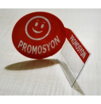 PVC Promosyon Gülen Surat Raf Önü İkaz Kulakçık